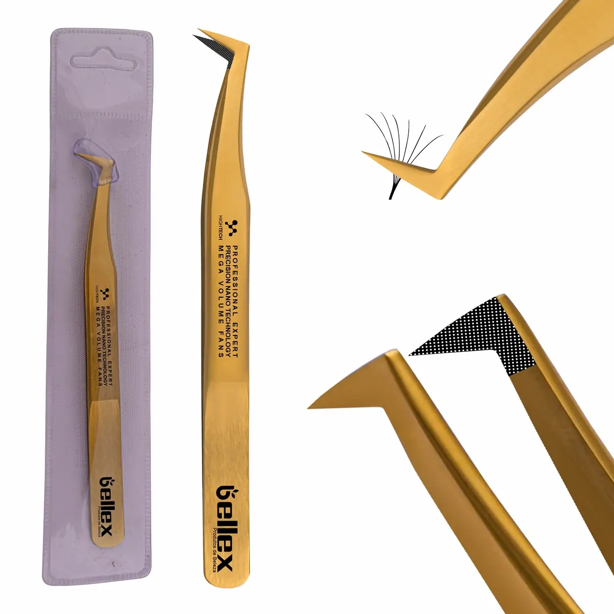 Pinça Clássica Para Volume Russo L-Type - Imagem 1